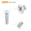 uxcell #8 x 3/4" White Screws Self Drilling Screws, 100pcs