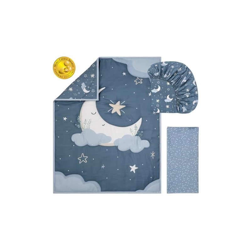 The Peanutshell 3 Piece Celestial Serenity Baby Crib Bedding Set
