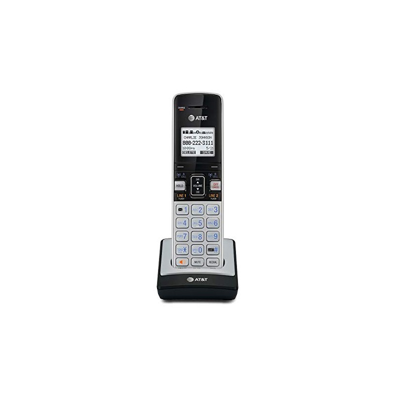AT&T TL86003 Accessory Cordless Handset, Silver/Black | Requires AT&T TL86103