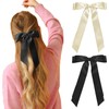 Hair Bows Hair Clip Beige Black Hair Ribbon Ponytail Holder