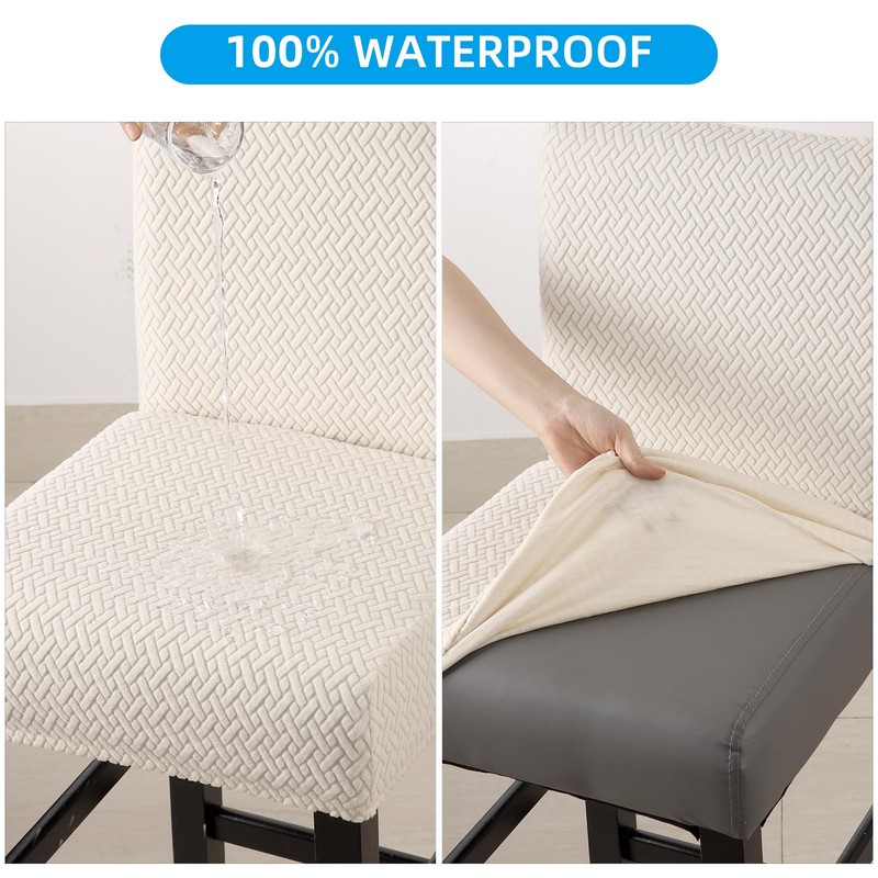 YISUN Waterproof Bar Stool Covers, Stretch Pub Stool Chair Cover