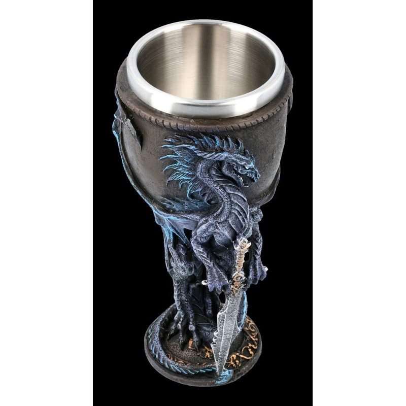 Dragon Fantasy Drinking Goblet - Stone Blade Design by Ruth