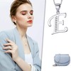 MASADA 925 Silver Letter Necklace - Initial Pendant with Cubic