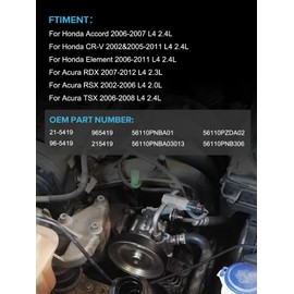 TAUTOY 21-5419 96-5419 Power Steering Pump with Pulley For Honda CR-V 2002 2005-2011, Accord 2006-2007, Element 2006-2011, For Acura RDX 2007-2012, TSX 2006-2008, RSX 2002-2006, 2.0L 2.3L 2.4L