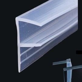 ACESOME Shower Screen Seal Strip, 2m Shower Door Seal Strip for Glass Bath Shower Screen Door Seal Strip, F-Type Shower Seal can Seal 0-10mm Gaps, Suitable for 8mm Thick Glass