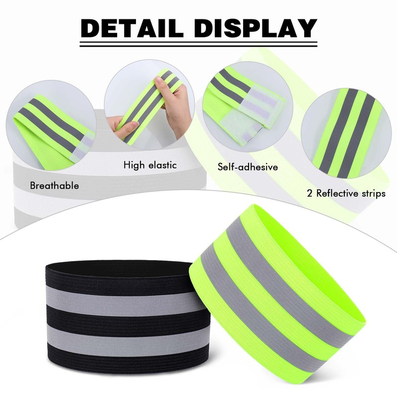 Hejo Pack of 6 Reflective Bands for Bicycle, Strong Reflective