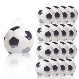 8HREST 16 Pcs Soccer Goodie Team Bags, Soccer Party Favors Gift Bags Supplies Snack Treat Bag Party Decorations