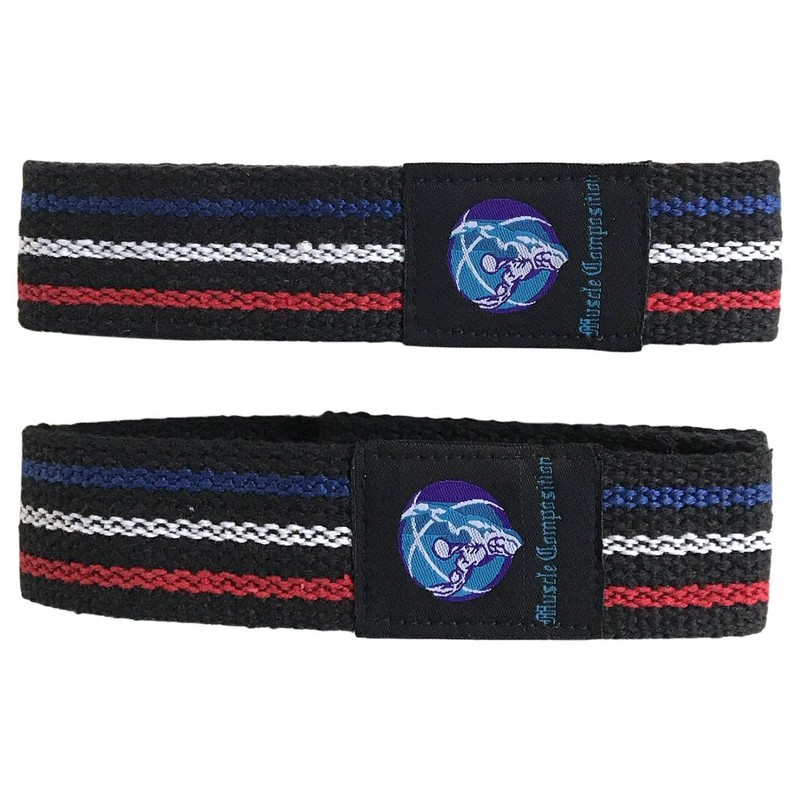 Correas de ejercicio de composición muscular (rojo, blanco y azul)