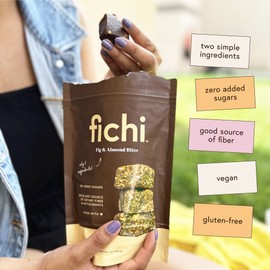Fichi Fig and Almond Bites, a Wholesome and Delicious Gluten-Free Italian Fruit and Nut Snack, 7 Oz (Pack of 6)