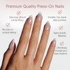Celebritips Uñas Postizas Decorativas | Esmalte Francés Clásico, Uñas Cortas