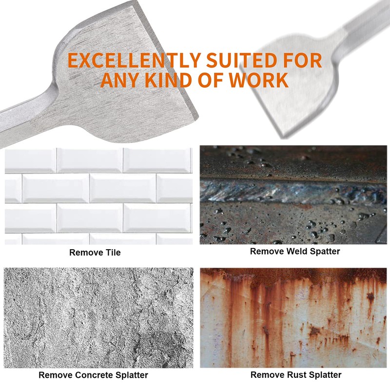HPMAISON Chisel SDS Plus, 280mm*75mm SDS-Plus Wide Flat Chisels, Hammer