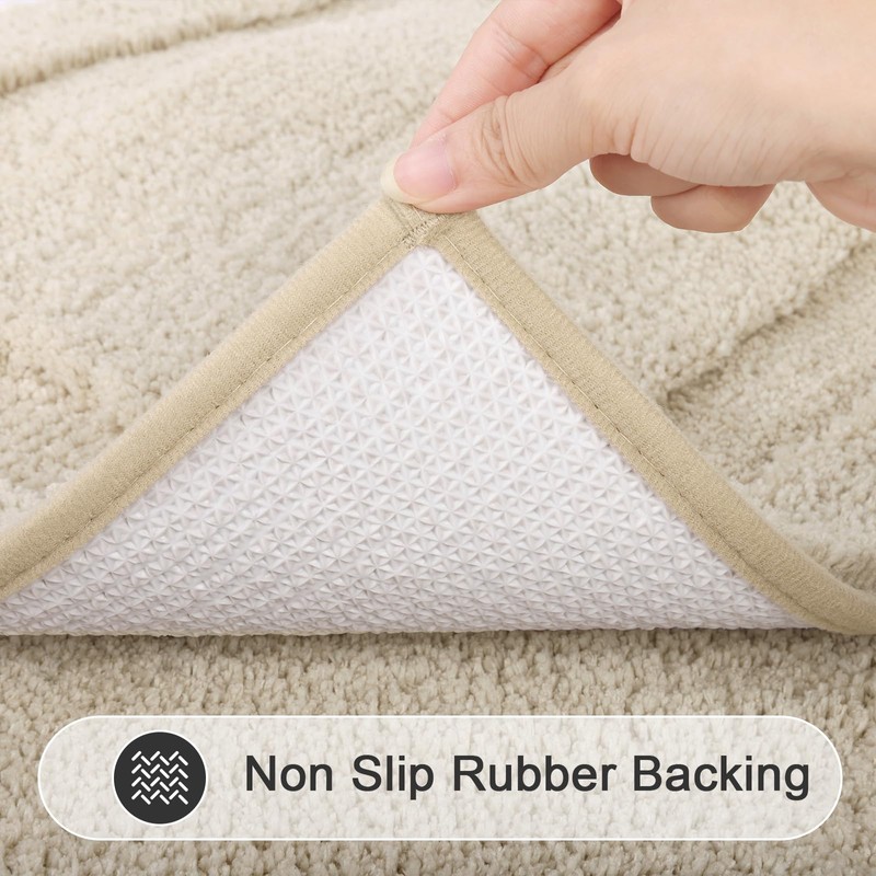 SHACOS Super Soft Small Bathroom Rugs 16x24 inch Microfiber Bath