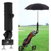 Universal Golf Cart Umbrella Holder, Adjustable Stand for Push Cart,