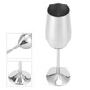 200ml Goblet Stainless Steel Champagne Glass Drinking Cup for Bar/Party/Banquet/PicnicGlossy