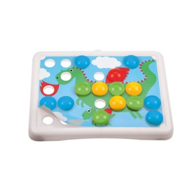 Lena 35630 My First Mosaic Craft Set with 36 Connectors, 32 mm, and Board with Rounded Corners.