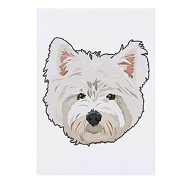 Azeeda 'Westie-Kopf' Temporäres Tattoo - Hautfreundlicher & Ungiftiger Abziehbild · Wasserfest (TO00045820)