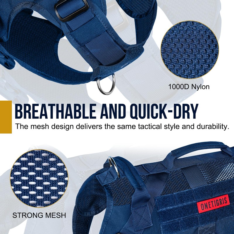 OneTigris AIRE Mesh Tactical Dog Harness No Pull Tactical Dog