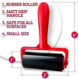 Rodillo de cinta de goma para cinta adhesiva, cinta antideslizante, bandas y otra cinta (cinta de gaffer, cinta de enmascarar, cinta de pintores y otra) para eliminar burbujas de aire para que la