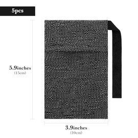 Linkidea 5 bolsas dispensadoras de jabón con correa de mano, esponja exfoliante para el cuerpo, espuma de jabón, bolsa de espuma para ducha, baño