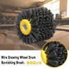 80 Grit Abrasive Nylon Drawing Wheel,4.7" x 4" Surface Conditioning