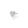 Thomas Sabo ladies ear tube ring, 925 sterling silver, heart