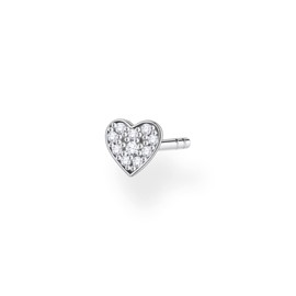 Thomas Sabo ladies ear tube ring, 925 sterling silver, heart shape, 1 piece