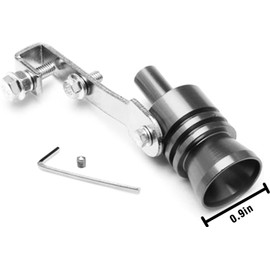 Pack of 2 Exhaust Sound Booster Whistle for Fake V8 Turbocharger Whistles in Car & Motorcycle Exhaust Muffler I Universal Turbo Whistle Sound Generator Tuning - Exhaust Pipe for Tailpipes (Black, Red,