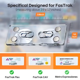 Magnetic FasTrak Flex Holder for Windshield – Custom Fit for FasTrak & FasTrak Flex Transponders, UV & Heat Resistant, Easy Tool-Free Installation & Clean No-Residue Removal.