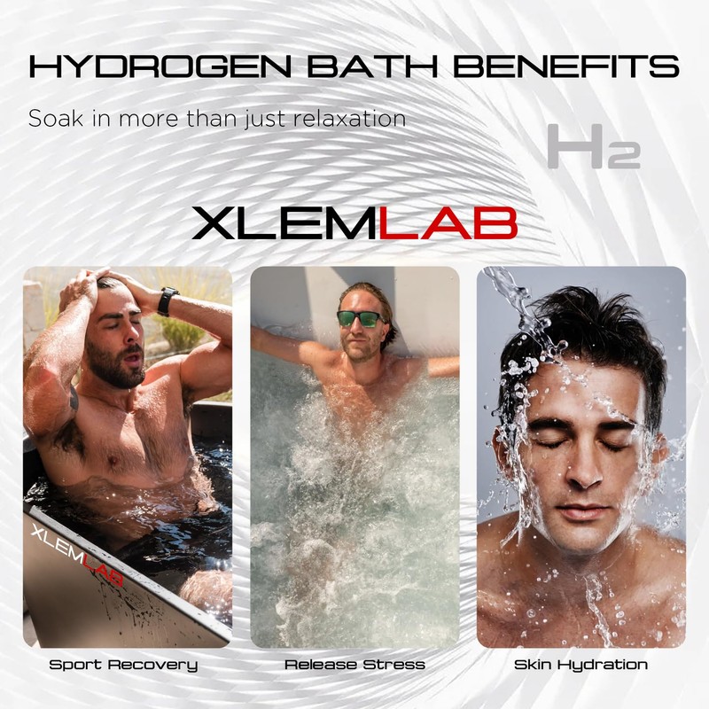 XLEMLAB H2 Hydrogen Bath Bombs – Molecular Hydrogen Tablets for