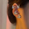2Pcs Gold Butterfly Ear Cuff for Women Silver Wrap Crawler