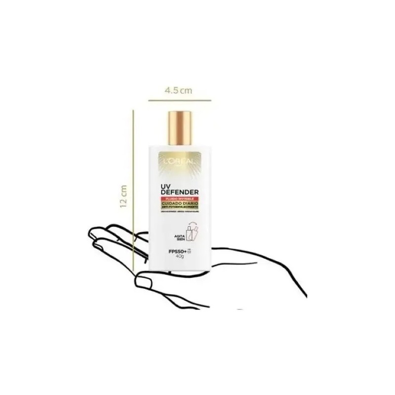 Crema L'oréal París Uv Defender Fluido Invisible Fps50 40ml
