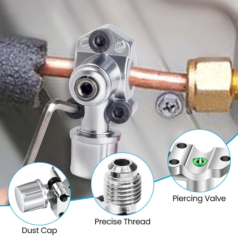 Zuxbolf 4 Pieces Piercing Valve Sets BPV-31 Refrigerator Tap Valve