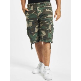 Brandit Basic Vintage Men's Cargo Shorts - Woodland, L