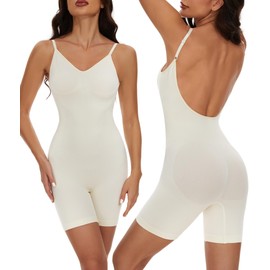 MemoryFlower Backless Shapewear for Women Tummy Control Bodysuit Low Back Body Shaper