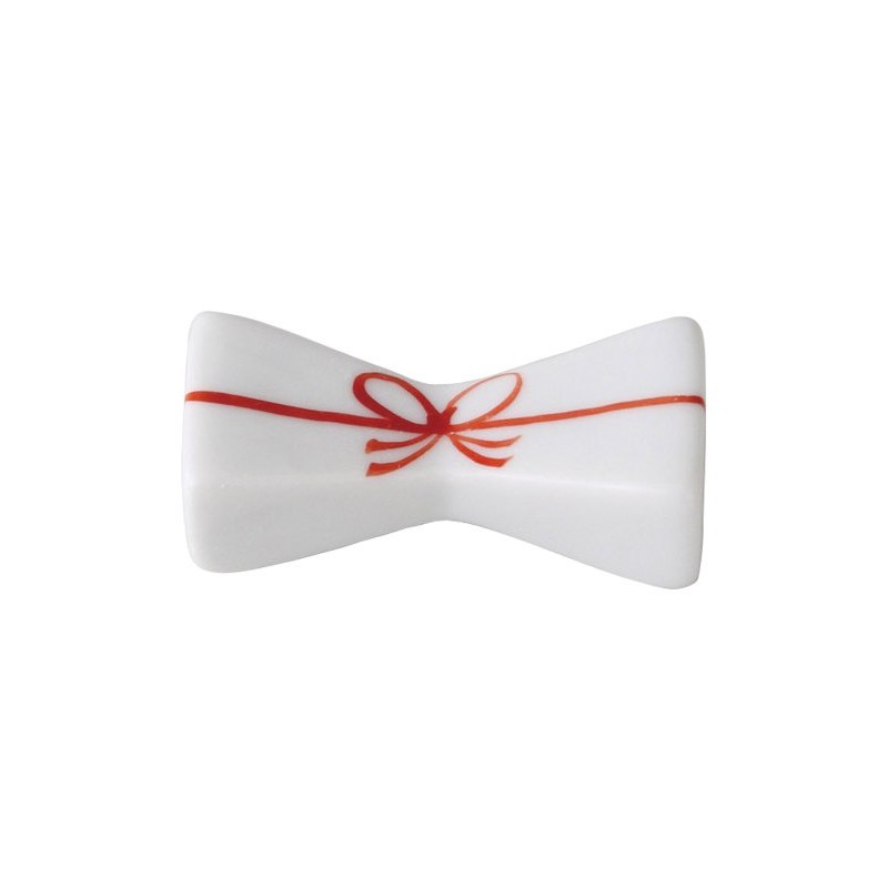 Hasamiyaki 44767 Knotted Chopsticks Rest, Red