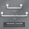 Ulinek Towel Rail Suction Cup, Bath Towel Bar 64cm /