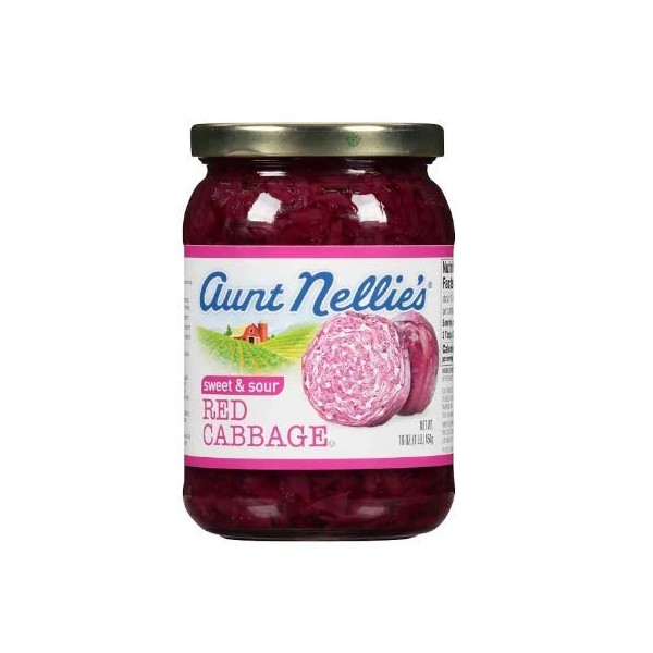 Aunt Nellie's Sweet & Sour Red Cabbage 16 Ounce (Pack of 4)