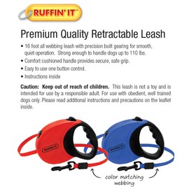 RUFFIN' IT Comfort Grip Palm Retractable Leash
