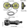 ASANDH Car Fan, Dual Head USB Car Fans for backseat