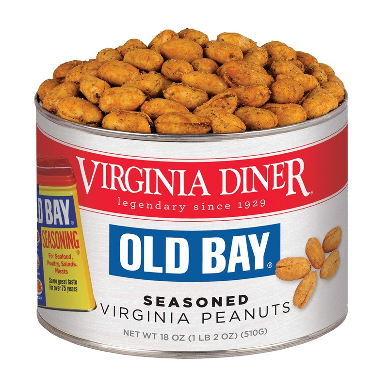 Virginia Diner Old Bay Seasoned Virginia Peanuts - Non-GMO, Preservative