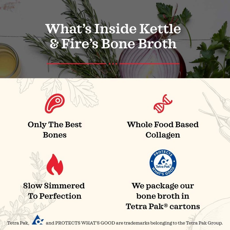 Kettle and Fire Classic Beef Bone Broth, Keto, Paleo, and