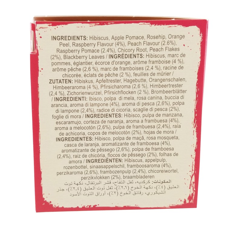 Brodies Tea, Raspberry & Peach, 20-Count Tea Bag 1.41oz