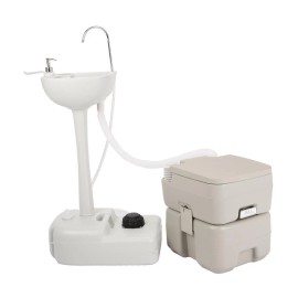 Camping Hiking Hygiene Wash Set 20L Flush Toilet Hand Wash Sink Basin