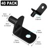 Cerpourt Shelf Support Pegs, 40 Pcs L-Shaped Black Steel Cabinet