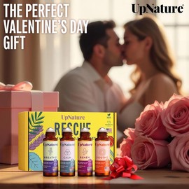 UpNature Essential Oils Roll On Set (4 Pack) Stress Relief Gift Aromatherapy Oil - Self Care Gifts for Women