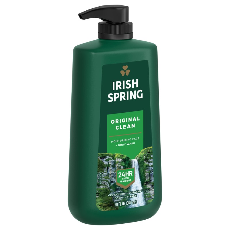 Irish Spring Original Clean Body Wash, 30 Oz Pump (Pack
