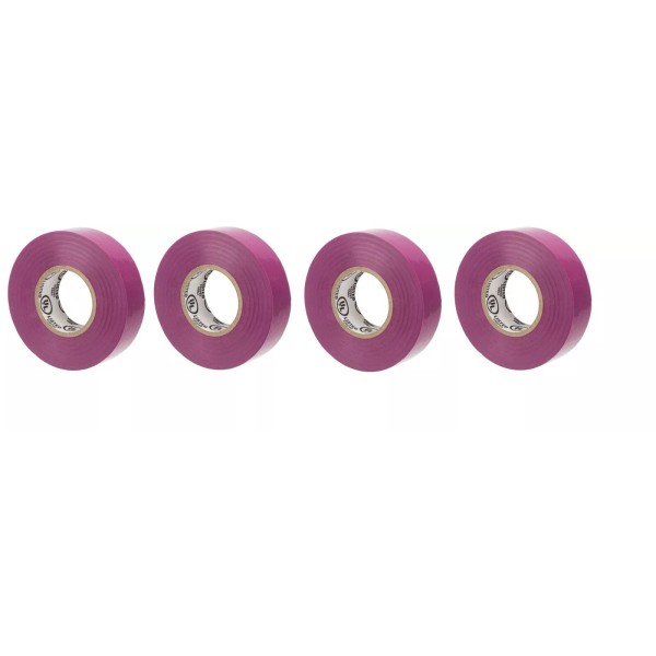 Warriorwrap WW-722 Violet Select 7Mil Vinyl Electrical 60ft Tape 4Pack