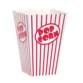 Unique 19577 Popcorn Boxes-10 Count (Pack of 1), Multicolour