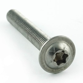 Eisenwaren2000 | M8 x 100 mm Rounded Head Screws with Hexalobular TX and Flange (Pack of 20) - ISO 7380 Rounded Head Screws with Flat Head and Collar - Threaded Screws - Stainless Steel A2 V2A -