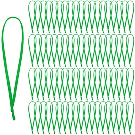 JUNEBRUSHS 300Pcs Christmas Ornament Ribbon Hangers, Hand Tied Christmas Ornament String Ties Ornament Ribbon Loops Thin Ribbon for Ornaments Christmas Tree Hanging Decorations (Green)